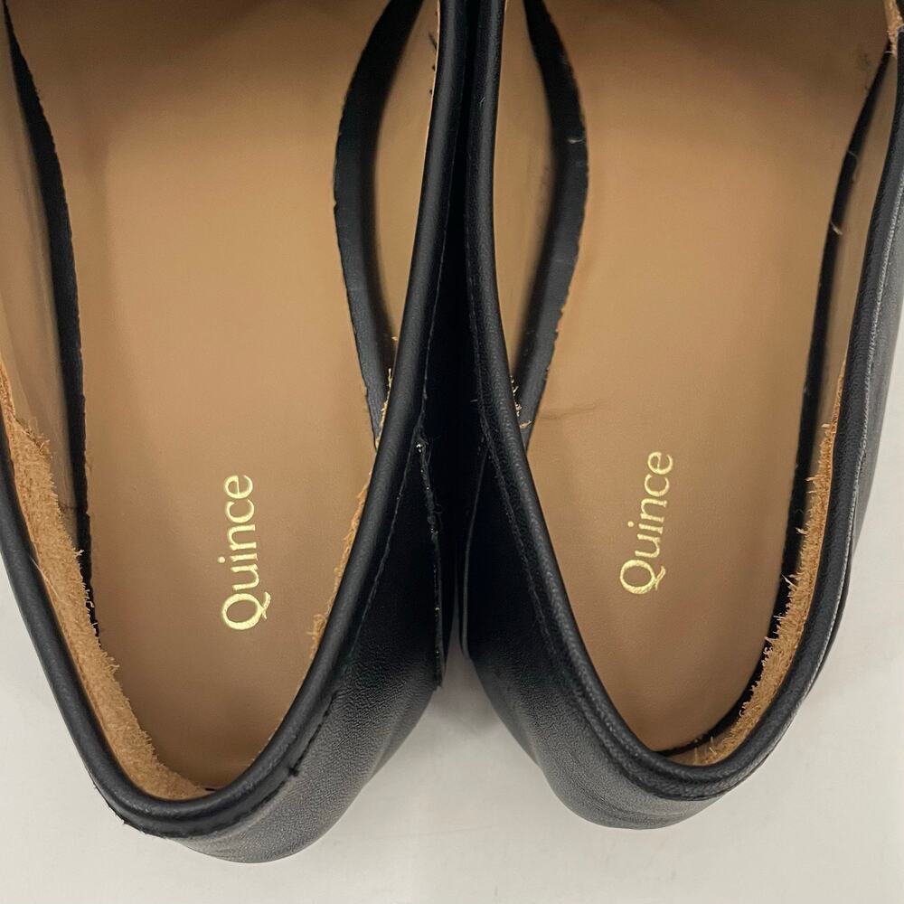 Quince Italian Leather Horsebit Loafers Black 10 - Picture 8 of 10